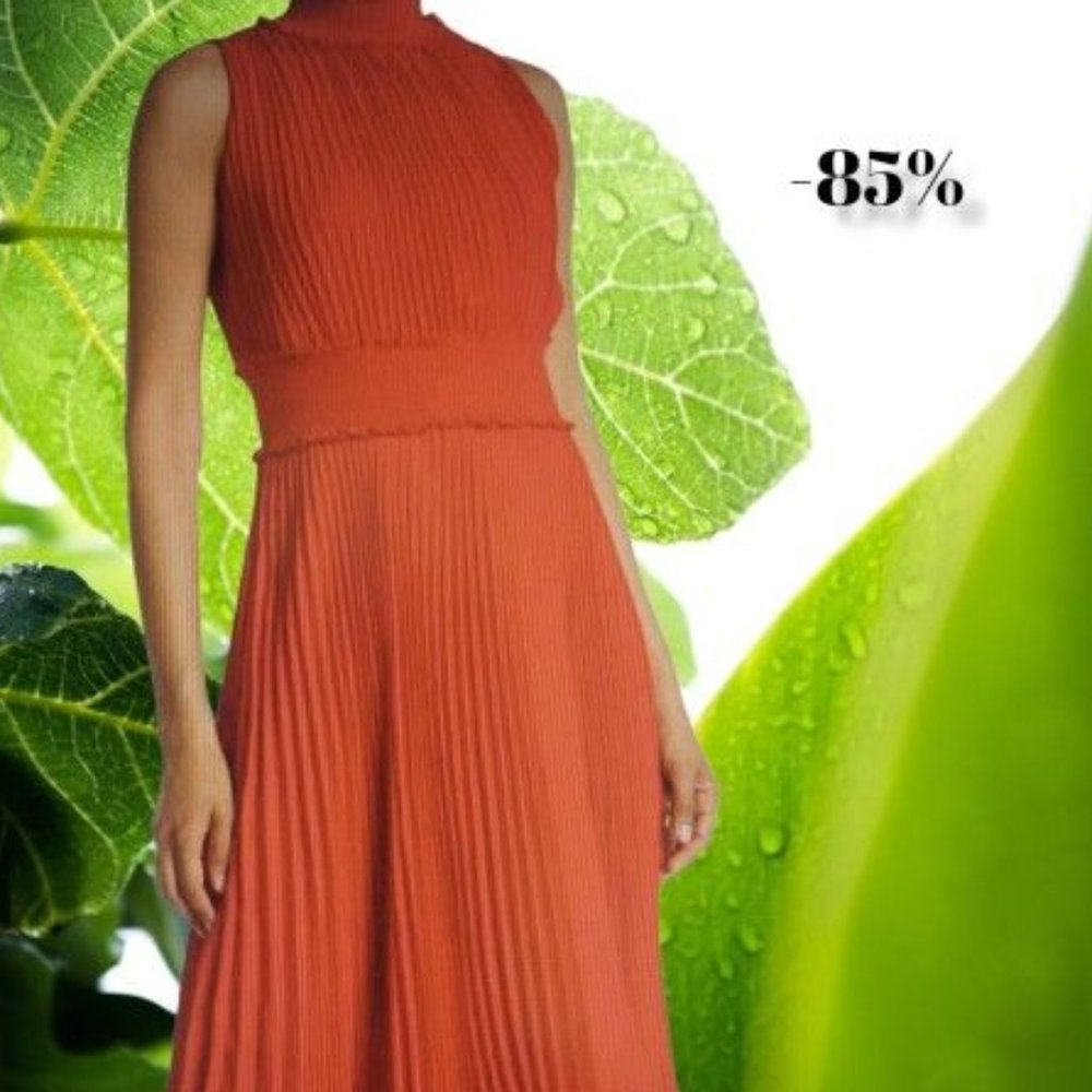 NANETTE NANETTE LEPORE Solid Pleated Dress